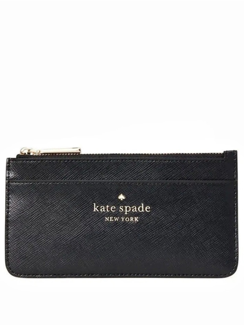 New kate spade Black Saffiano Card Holder